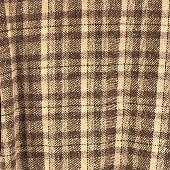 Vintage St Johns Bay Mens XL Brown Plaid Shirt Long Sleeve Shacket Garndpacore - Picture 8 of 16